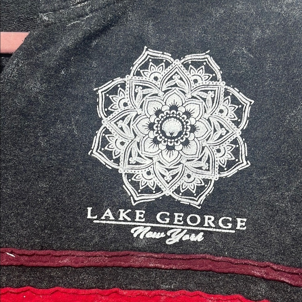Bloom & Pop Cropped Hoodie with Striped Design - Picture 2 of 5